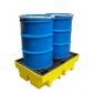 Vasca di stoccaggio e contenimento in polietilene con griglia <br>Capacità: 240 L