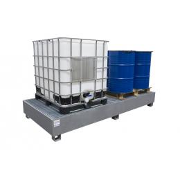 Bacino di contenimento in acciaio galvanizzato a caldo - 2 IBC