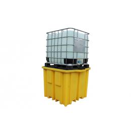 Vasca di stoccaggio e contenimento in polietilene con griglia Capacità: 1150 L